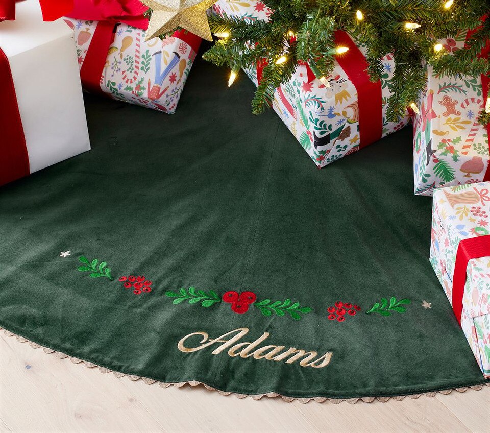 Rifle Paper Co. Velvet Tree Skirt Pottery Barn Kids UK